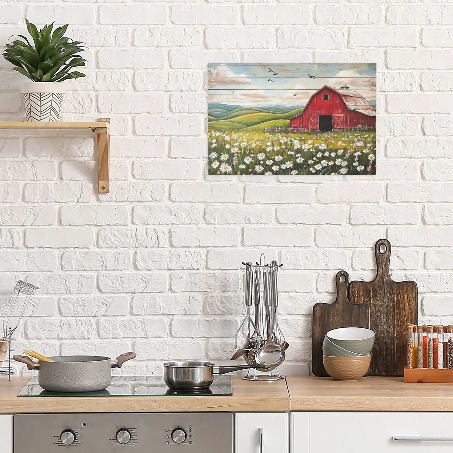 Frame Botanical Canvas Wall Art American Style Home Decor