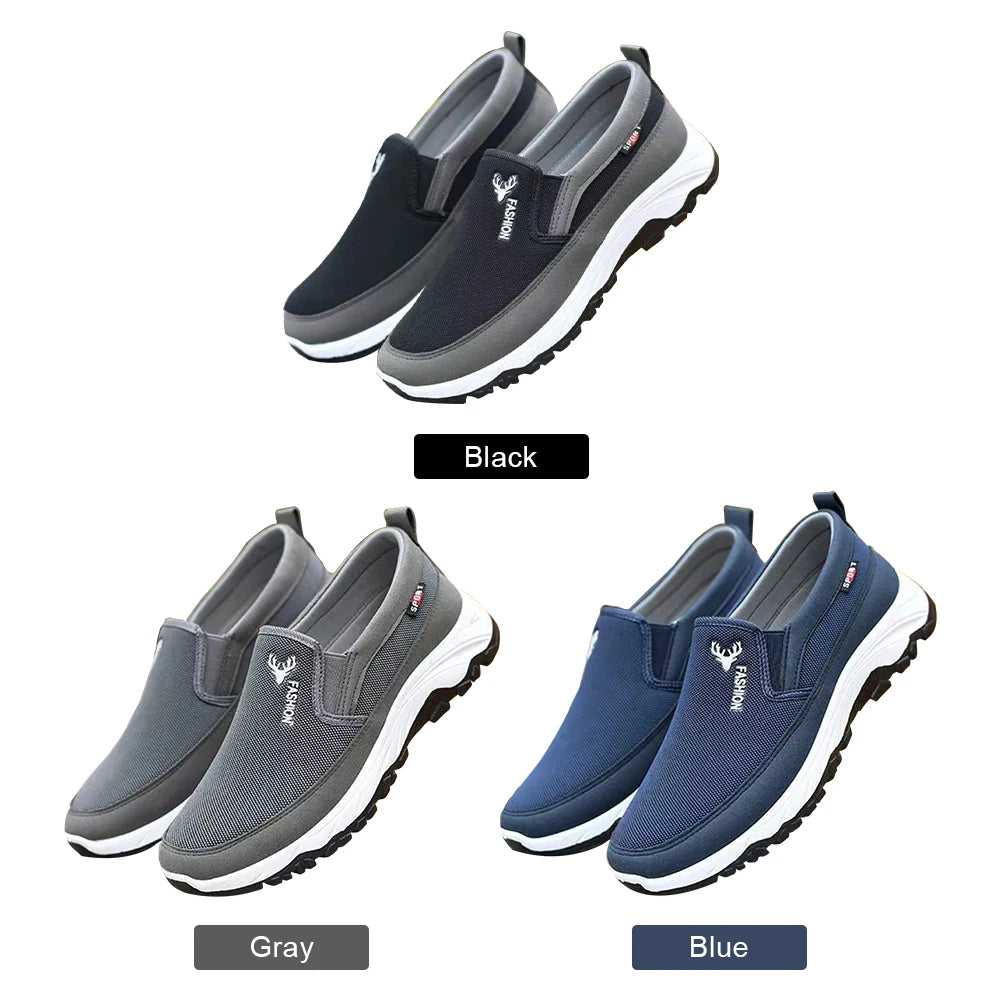 WILD MANC Men Penny Boat Shoes Breathable Walking Slip On