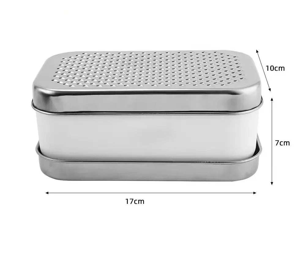 Portable Grater Home Stainless Double-sided Shredder