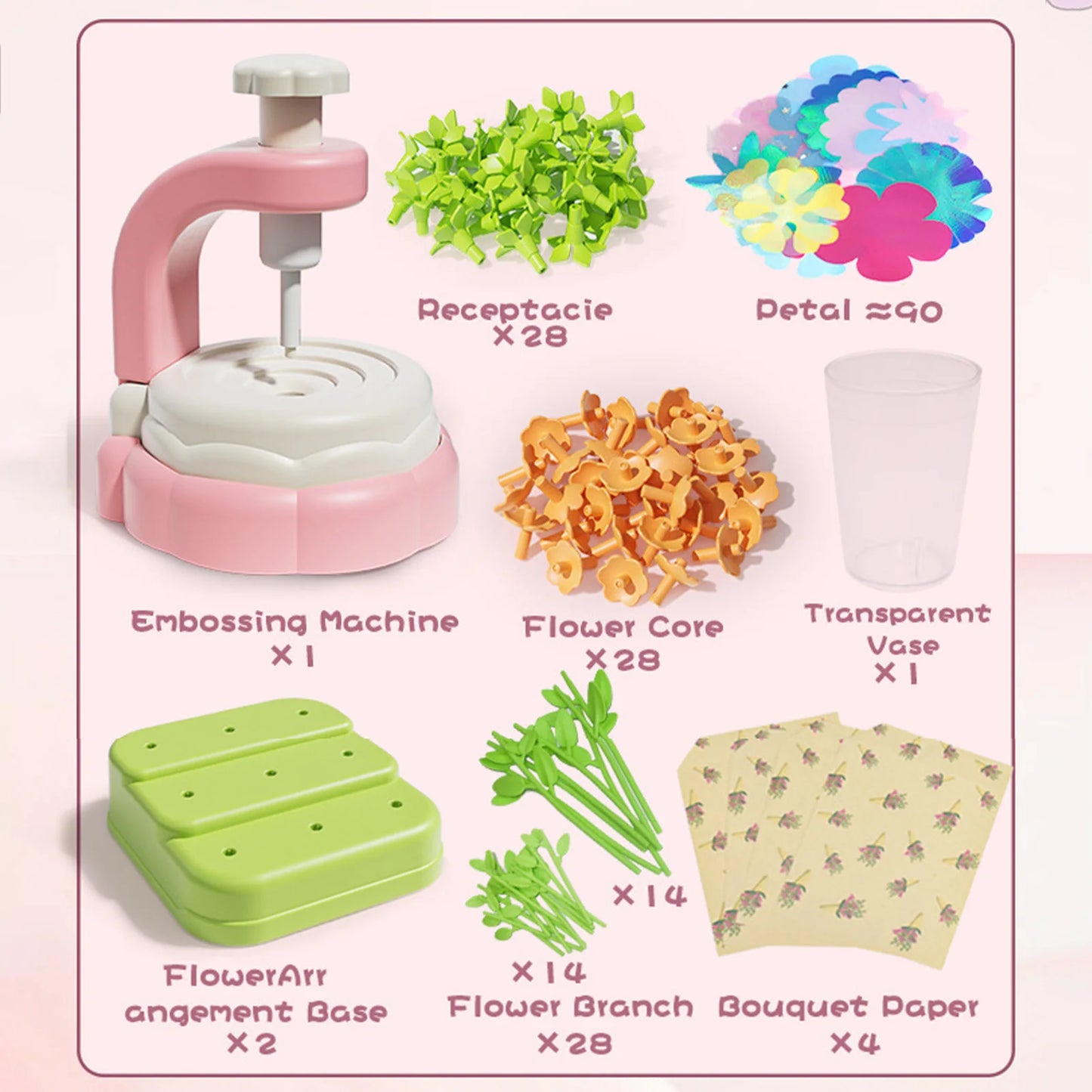 Hign Concerned Chemical DIY Flower Craft Kit For Girls