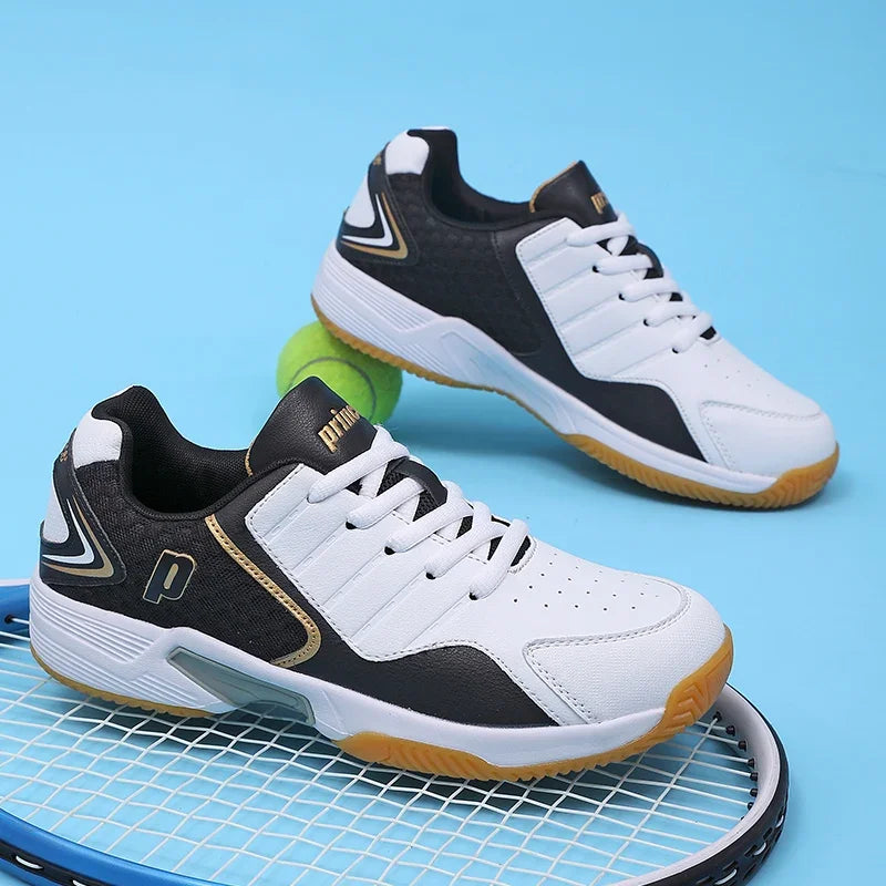 Professional Leather Anti-Slip Badminton and Tennis Shoes