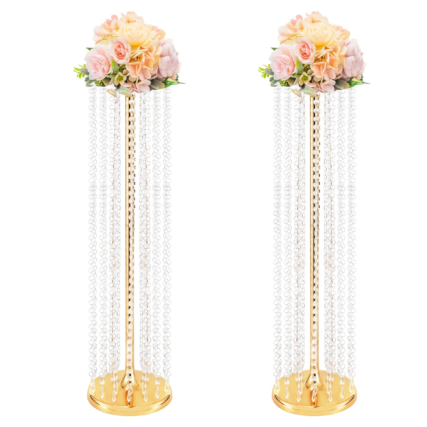 2Pcs 35.4Inch Tall Wedding Centerpieces Elegant Flower Vases