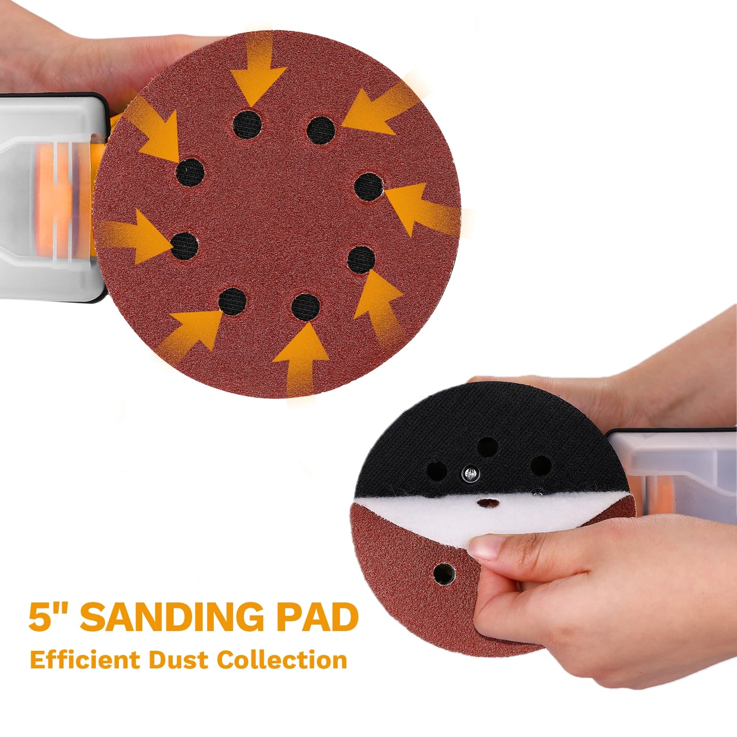 Deko 300W Random Orbit Sander 16 Piece Sandpaper Kit