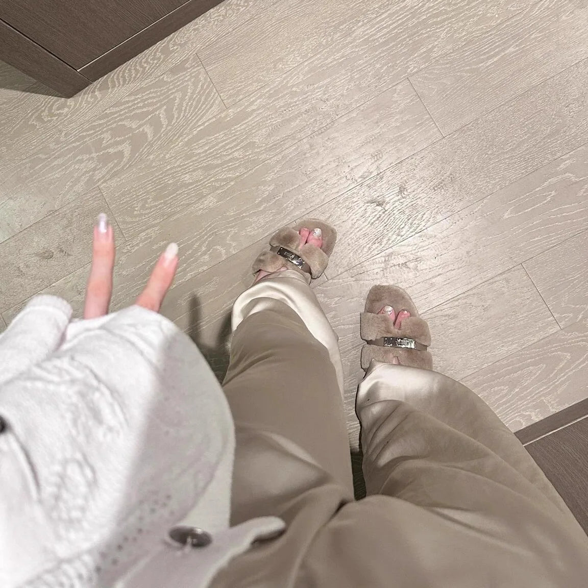 Guangdong Fur Over The Knee Boots For Women Buckle Comfort