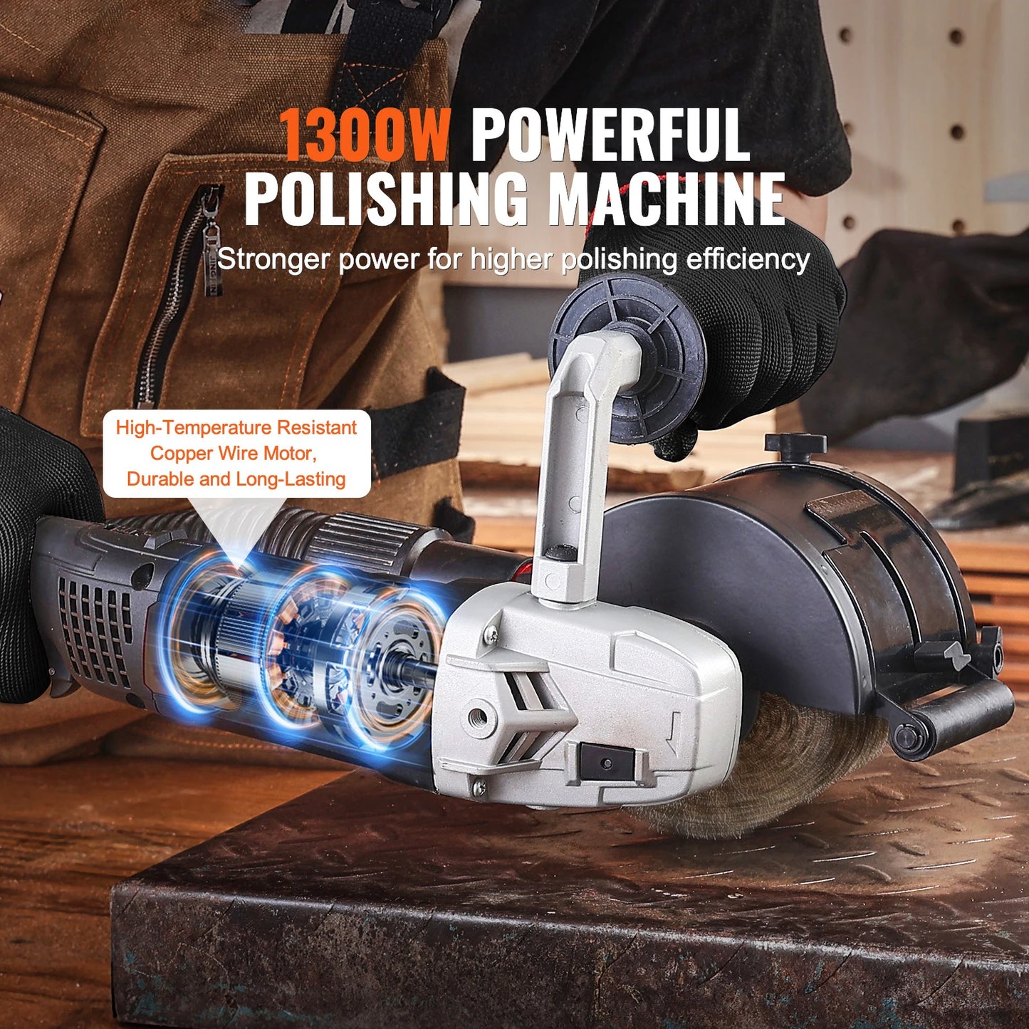 SucceBuy Variable Speed Metal Burnishing Polishing Machine Tool