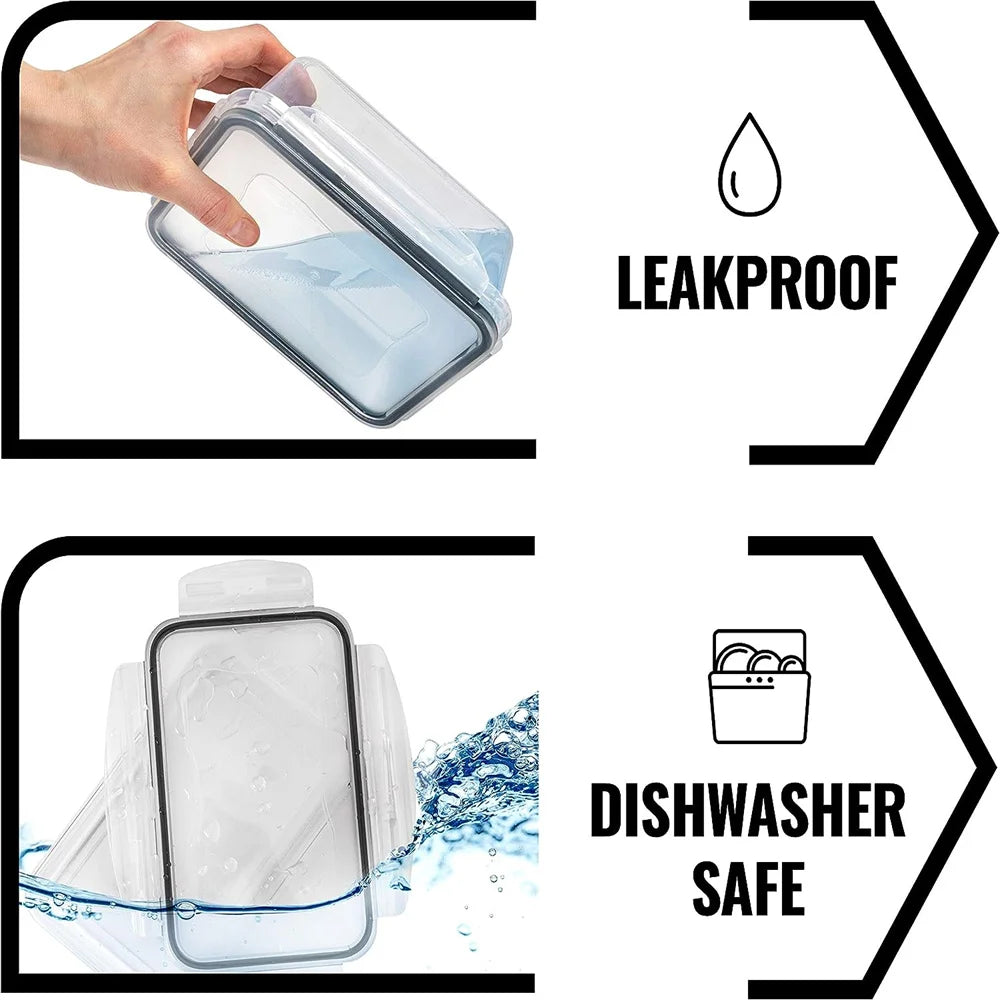 FDFDD BPA Free Reusable Square Storage Containers 840ml