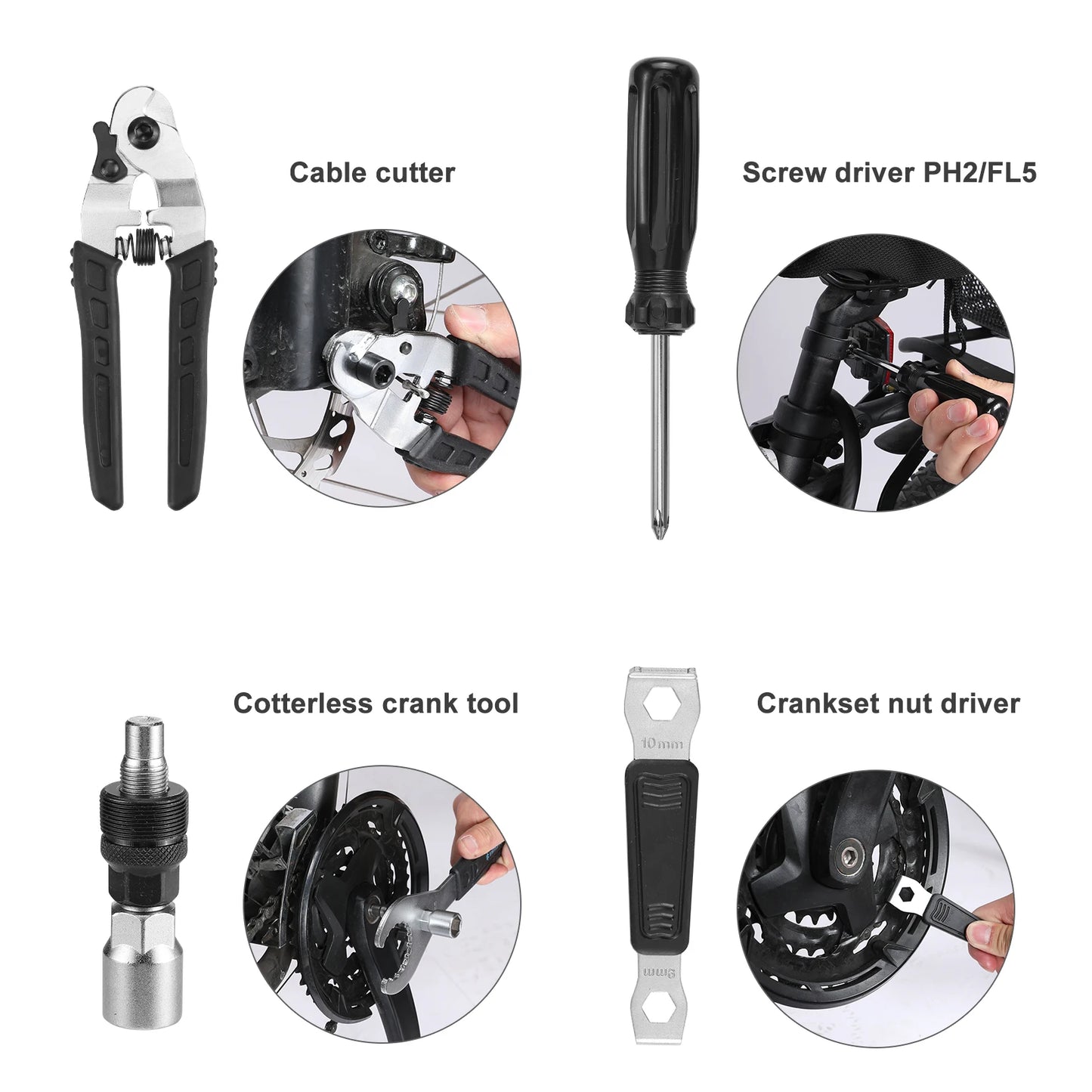 Swiss Tech 30 Piece Bike Repair Tool Kit with Case